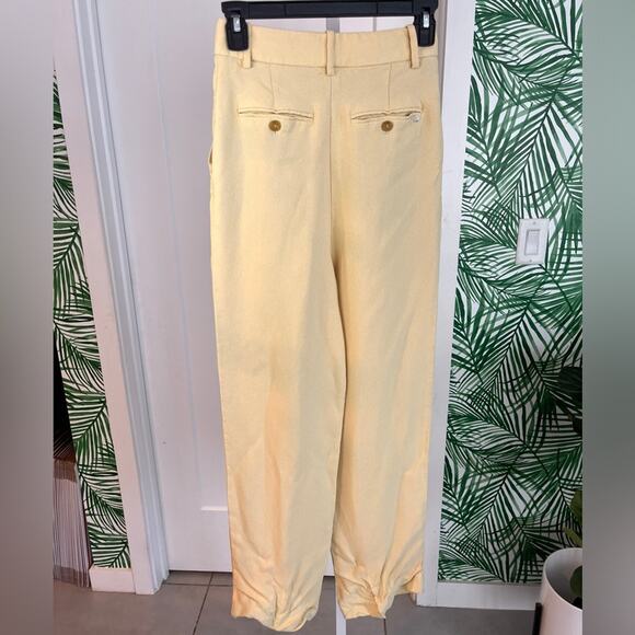 Theory Womens Cream High Waist Pleated Trousers Size 0 - Picture 4 of 11